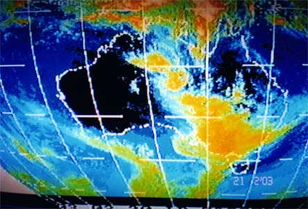 Infrared image from TV